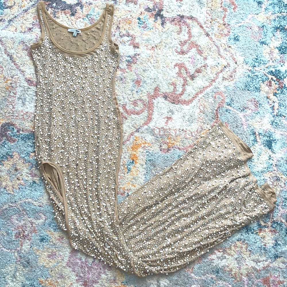 Fashion Nova Embellished Maxi Dress